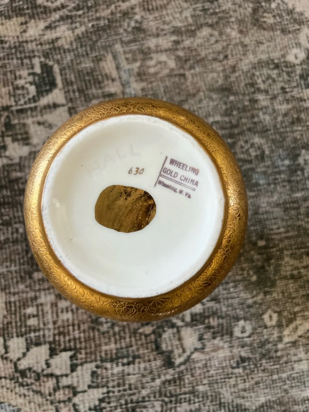 Wheeling gold encrusted